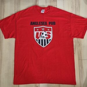 Anglesea Pub North Wildwood, NJ US Soccer Men's 100% Cotton T-Shirt Size XL NWOT